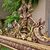Important wooden mirror from 1850, lacquered and gilded, Venice, with frieze
