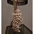 Lamp with Ceramic Rabbit Painted Dressed as Pierrot