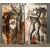 Coppia di olii su tela nudo figurativo arte moderna firmato