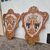 Pair of painted wooden noble shields from the 20th century