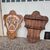 Pair of painted wooden noble shields from the 20th century
