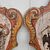 Pair of painted wooden noble shields from the 20th century