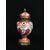 Polychrome porcelain incense burner, decorations and base in gilded bronze, France 19th century