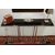 1980s Design Console in Brushed Steel with Black Lacquered Shelf 1980s Design Console in Brushed Steel with Black Lacquered Shelf
