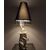 Lamp with Ceramic Rabbit Painted Dressed as Pierrot