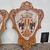 Pair of painted wooden noble shields from the 20th century