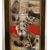 1950s Brutalist painting: mixed media on cardboard