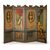 Large neoclassical screen with four panels painted in oil on canvas, Italy, second half of the 18th century
