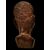 Large 19th Century Wooden Sculpture: Head of an African Man with Golden Decorations Large 19th Century Wooden Sculpture: Head of an African Man with Golden Decorations