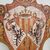 Pair of painted wooden noble shields from the 20th century