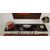 1980s Design Console in Brushed Steel with Black Lacquered Shelf 1980s Design Console in Brushed Steel with Black Lacquered Shelf