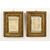 Pair of ink drawings on paper with studies for grotesques, friezes, and helmets. Central Italian painter of the 17th century