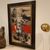 1950s Brutalist painting: mixed media on cardboard