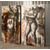 Coppia di olii su tela nudo figurativo arte moderna firmato