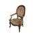 Louis Philippe style walnut medallion armchair - 19th century Louis Philippe style walnut medallion armchair - 19th century