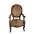 Louis Philippe style walnut medallion armchair - 19th century Louis Philippe style walnut medallion armchair - 19th century