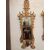 Sedie di 4 specchierine in legno dorato con fregi