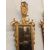 Sedie di 4 specchierine in legno dorato con fregi