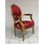 Poltrona Napoleone III in legno intagliato e dorato