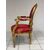 Poltrona Napoleone III in legno intagliato e dorato