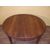 Oval extendable walnut table with four legs L123xW109xH76