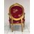 Poltrona Napoleone III in legno intagliato e dorato