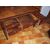 Flame mahogany center desk, mid-19th century Empire style, cm L129xP67xH80