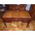 Flame mahogany center desk, mid-19th century Empire style, cm L129xP67xH80