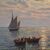 QUADRI ANTICHI, QUADRI MARE, MARINA CON VELIERO, PITTURA AD OLIO SU TELA, DELL'800. (QM701)