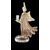 Murano glass angel candlestick with aventurine vertical bands.