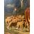 Pittore europeo (fine XIX sec.) - Paesaggio con mucche e gregge di pecore.