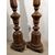 Coppia di candelieri fine '700 in legno intagliato