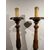 Coppia di candelieri fine '700 in legno intagliato