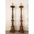 Coppia di candelieri fine '700 in legno intagliato