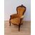 Poltrona velluto giallo Luigi Filippo in noce - poltroncina - epoca meta' 800.