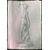 Pencil and white lead drawing on paper depicting a neoclassical figure. Arturo Pietra. Bologna.