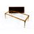 Coffee table in gilded bronze and lacquered wood, 20th century