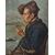 Neapolitan fisherman oil painting from the 1800s signed Duranti, high quality