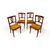 Four walnut chairs, Veneto, first half of the 19th century