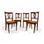 Four walnut chairs, Veneto, first half of the 19th century