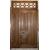 ptci455 oak door with grille; vintage late &#39;700, mis. larg. 143 cm x H 205 53