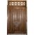 ptci455 oak door with grille; vintage late &#39;700, mis. larg. 143 cm x H 205 53