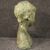 Scultura in terracotta dipinta tinta bronzo busto di bambino