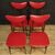 4 sedie italiane di design in finta pelle anni 70