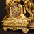 French clock in golden antimony