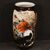 Chinese painted ceramic vase with warrior on horseback