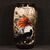 Chinese painted ceramic vase with warrior on horseback