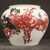 Chinese vase in painted ceramic with flowers and animals