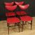 4 sedie italiane di design in finta pelle anni 70