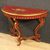 Italian lacquered and painted crescent console